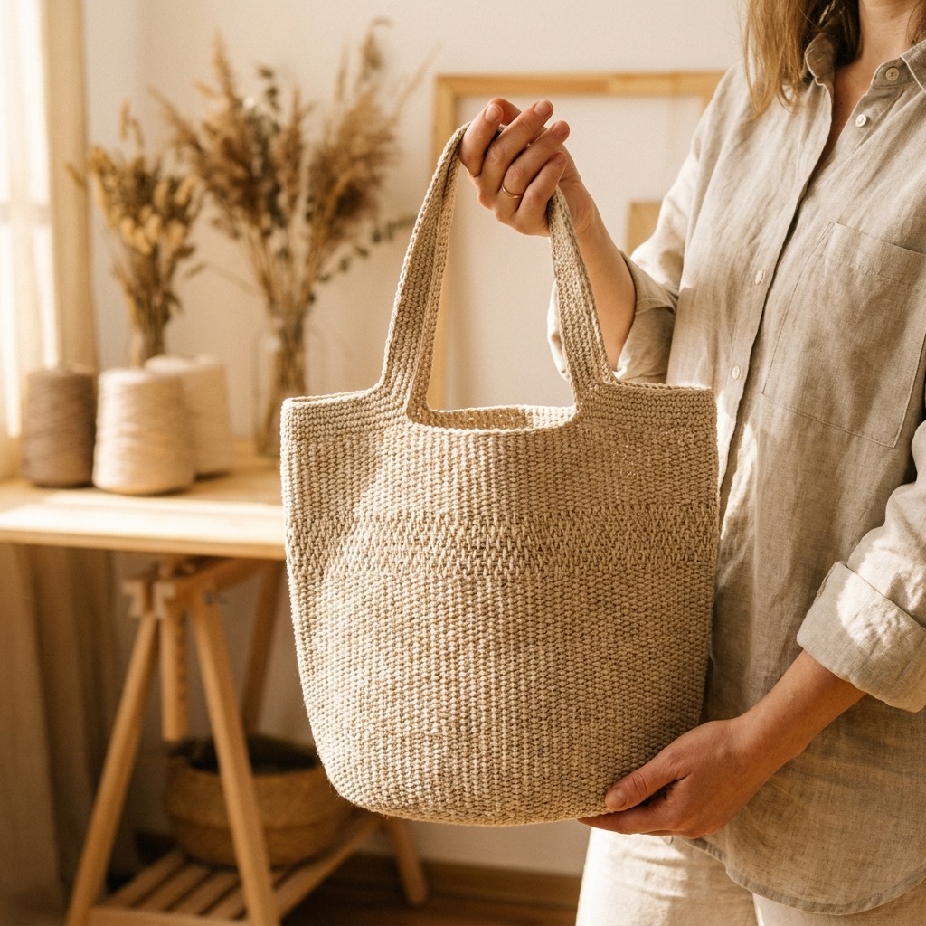 Bolsa tejida a mano